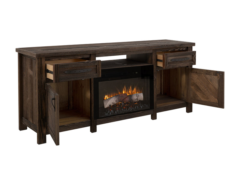 Dutton - TV Stand For Electric Fireplace - Rookwood Brown
