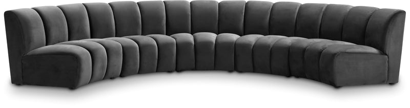 Infinity - 5 Piece Velvet Modular Sectional