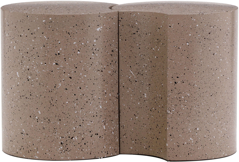 Dimple - 2 Piece Modular End Table - Terazzo Finish