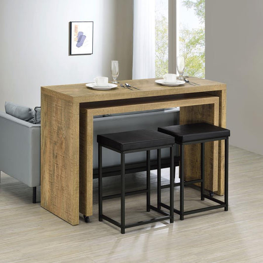 Davista - 4 Piece Counter Height Table Set - Mango Brown