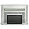 Noralie - 51" Fireplace With LED - Mirrored & Faux Diamonds