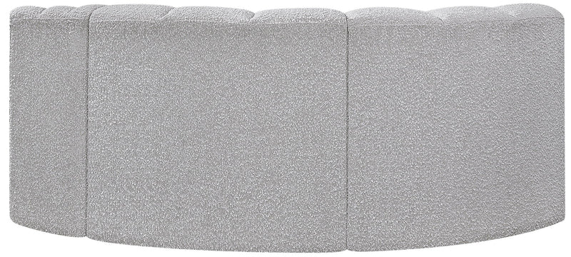 Arc - Boucle Fabric 3 Piece Modular L-Shaped Sofa