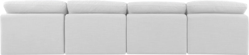 Indulge - Linen 4 Piece Modular Armless Sofa - White