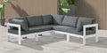 Nizuc - Outdoor Patio Modular Sectional 5 Piece - Grey - Metal