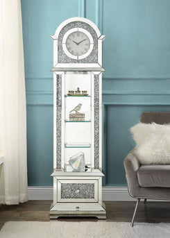 Noralie - Grandfather Clock - Pearl Silver
