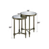 Aditya - Nesting Table - Mirrored & Antique Brass