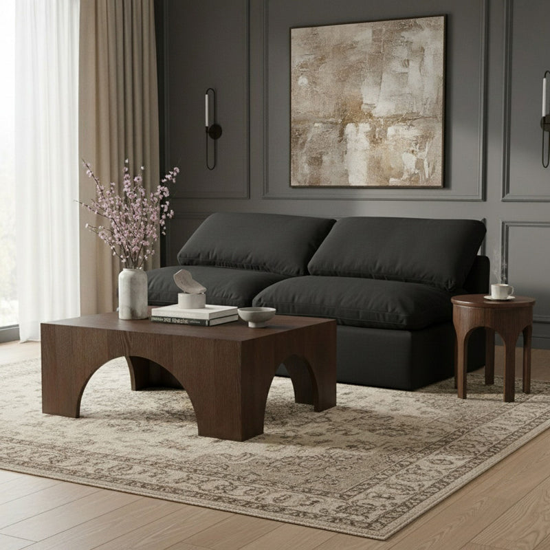 Indulge - Linen 2 Seat Modular Armless Sofa
