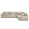 Jonina - Sectional Sofa With 4 Pillows - Beige Chenille
