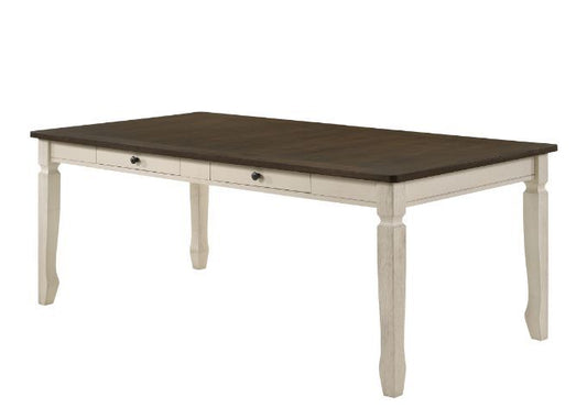 Fedele - Dining Table - Weathered Oak & Cream