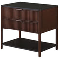 Zimmerlee - 2-Drawer Side Table with Shelf - Rust Brown