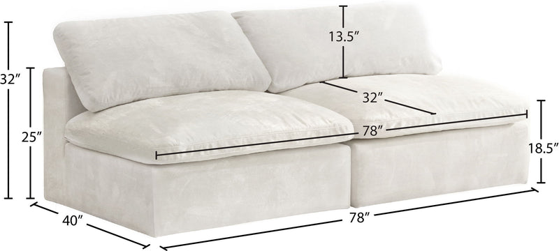 Cozy - Modular Armless 2 Seat Sofa
