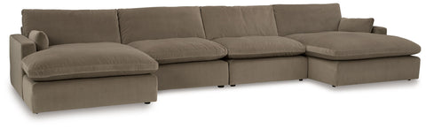 Dark Brown / 4 Pc. Left Arm Facing Corner Chaise Sectional