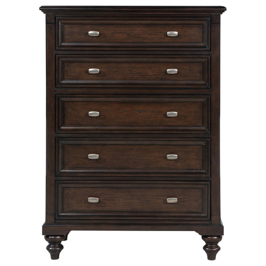 Andover - 5-Drawer Chest Of Drawers - Dark Oak