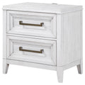 Marielle - 2-Drawer Nightstand Bedside Table - Distressed White