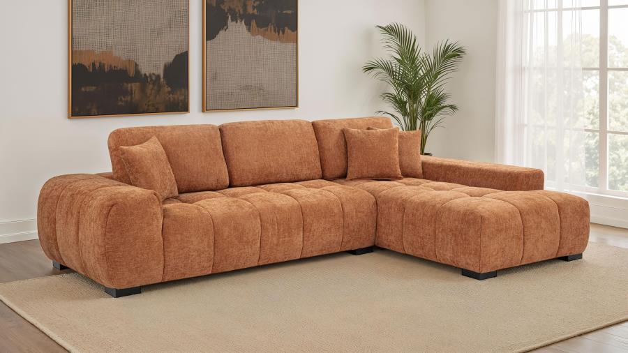 Octavia - Fabric Upholstered Sectional Chaise Sofa