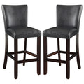 Alberton - Leatherette Upholstered Bar Chair (Set of 2) - Black