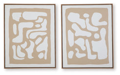 Waldett - Beige / White - Wall Art Set (Set of 2)