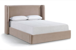 Kendall - Velvet Upholstered Bed - Taupe