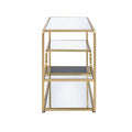 Astrid - TV Stand - Gold & Mirror