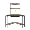 Deliz - Computer Desk With USB - Sand Gray