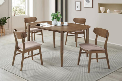 Light Brown / 5 Pc. Table, 4 Chairs