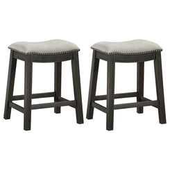 Elliston - Backless Counter Stool (Set of 2) - Dark Gray