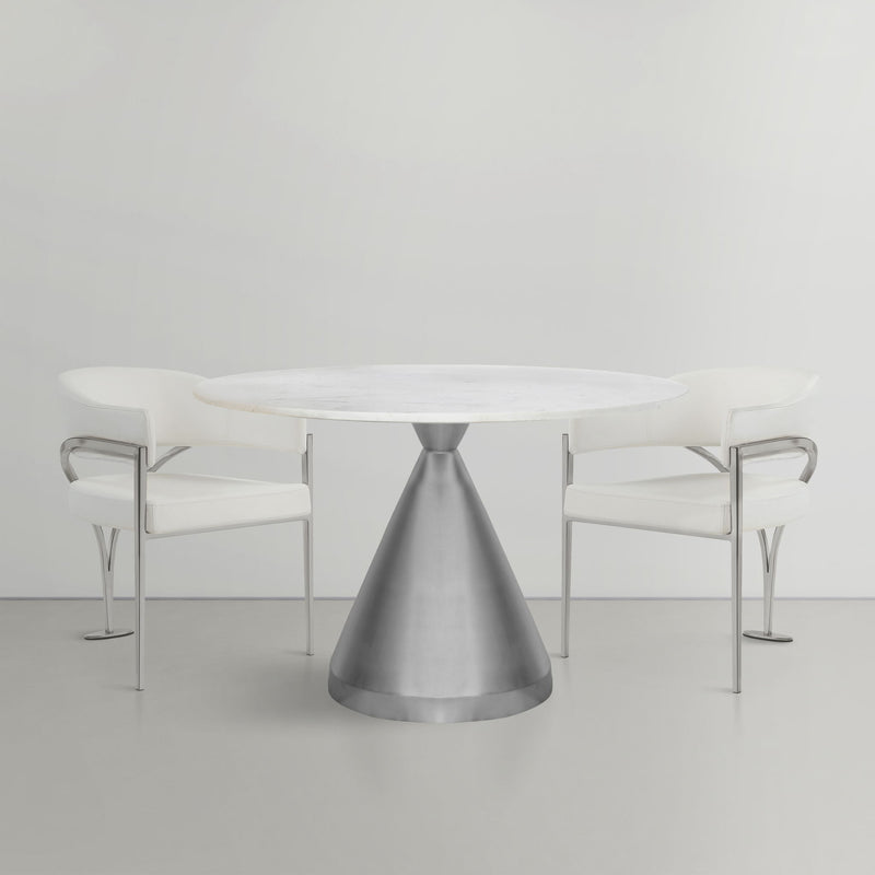 Emery - Marble/Stone Dining Table - White