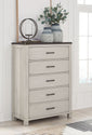 Darborn - Gray / Brown - Five Drawer Chest