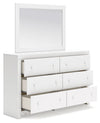 Mollviney - Dresser And Mirror - White
