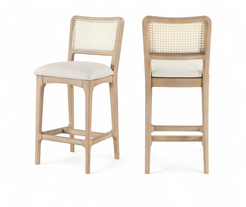 Atrium - Counter Stool With Brushed Natural Base (Set of 2)