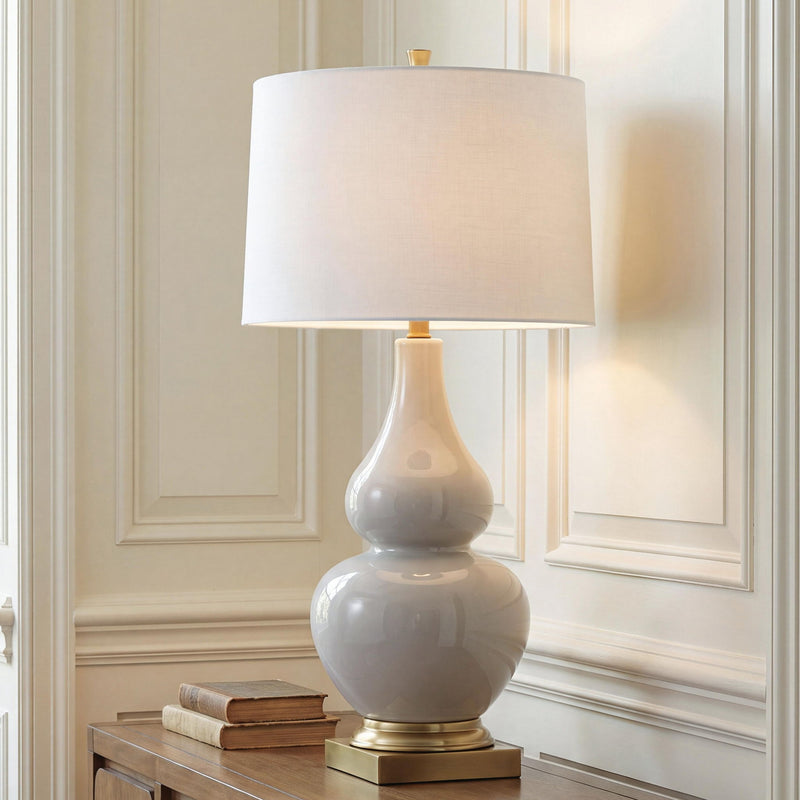 Weswick - Ceramic Table Lamp - Cream / Gold Finish