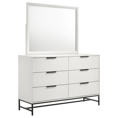 Sonora - 6-Drawer Dresser With Mirror - White