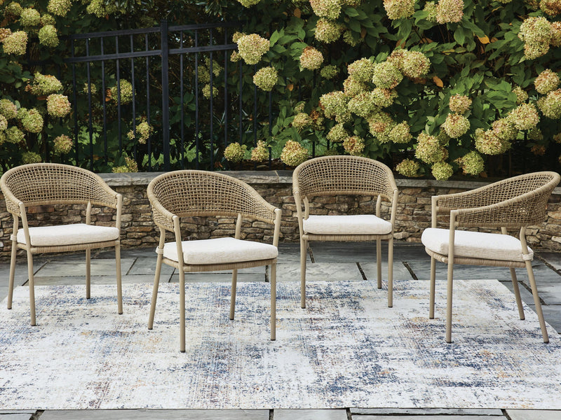 Orchard Beach - Arm Chair With Cushion (Set of 4) - Beige