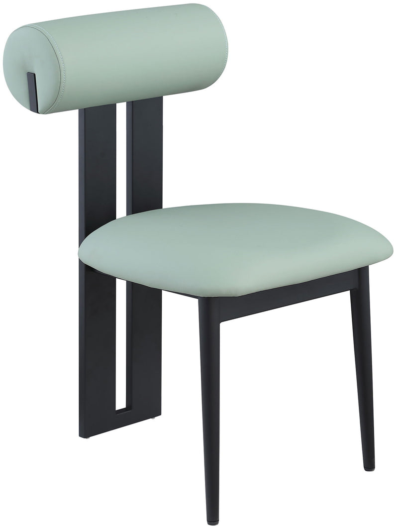 Dario - Faux Leather Dining Chair With Black Frame (Set of 2)