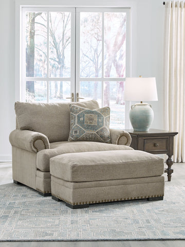 Gray / 2 Pc. Chair And A Half, Ottoman