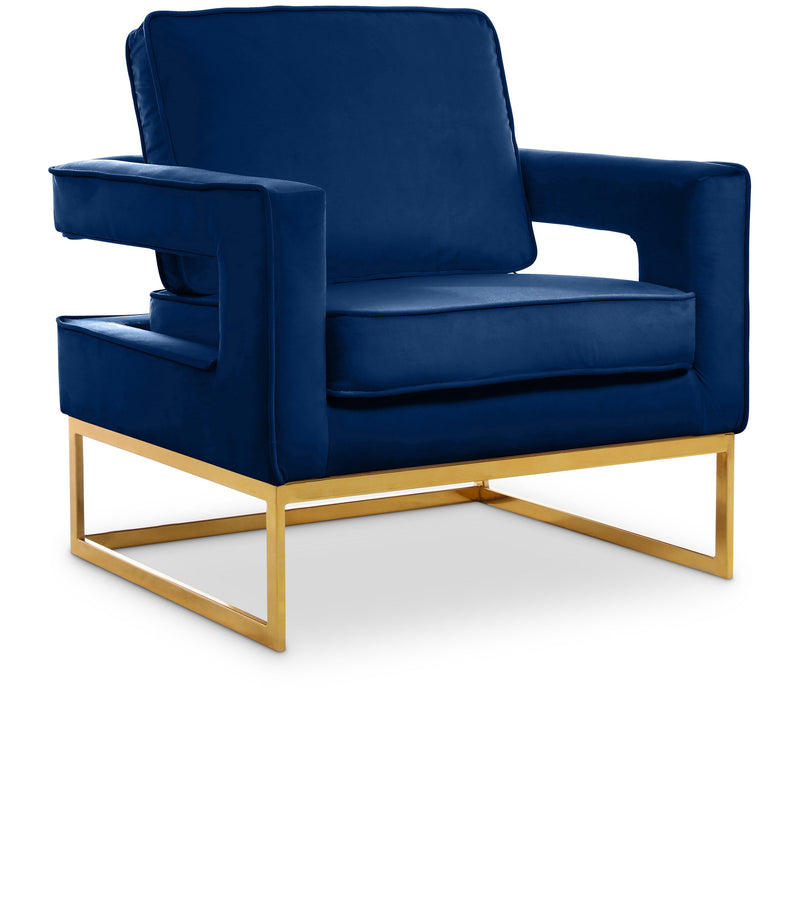 Noah - Accent Chair with Gold Legs