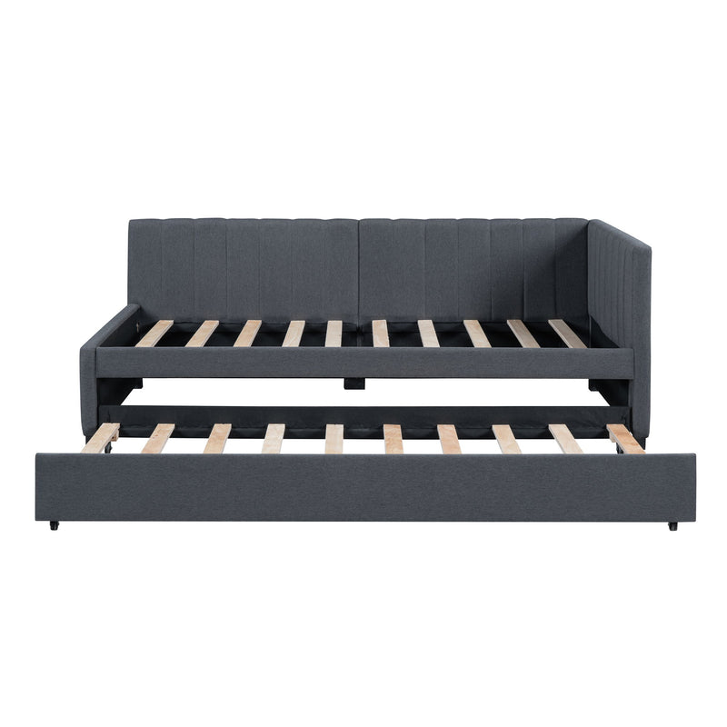 Upholstered Daybed, Sofa Bed Frame, No Box Spring Needed