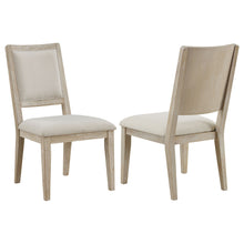 Trofello - Upholstered Dining Side Chair (Set Of 2) - White Washed And Beige