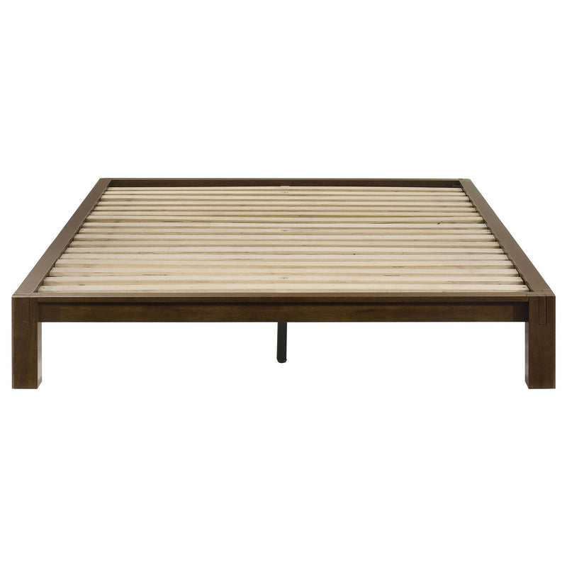 Gislen Full Easy Assembly Wood Platform Bed Walnut