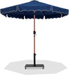 Amalfi - Aluminum Patio Umbrella - Black Base / Light Brown Pole