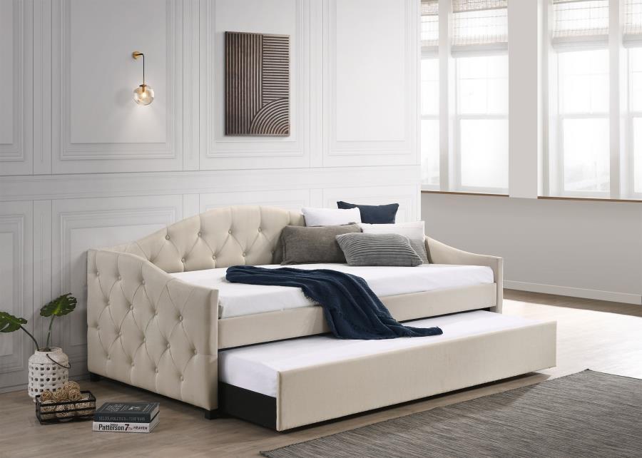 Sadie - Upholstered Daybed With Trundle