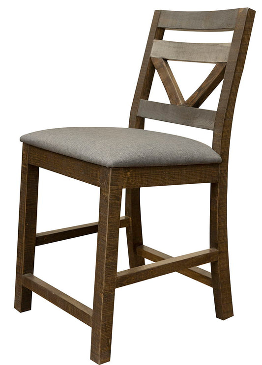 Loft Brown - 24” Barstool (Set of 2) - Two Tone Gray / Brown
