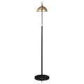 Gloria - Arched Dome Shade Metal Floor Lamp Black - Gold