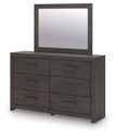 Prendonea - Dresser and Mirror - Charcoal
