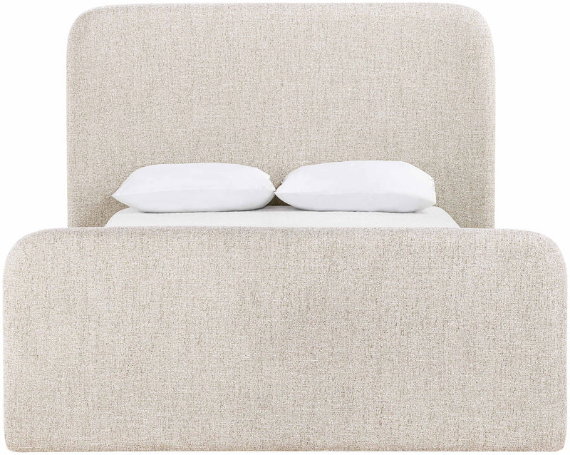 Fira - Linen Textured Fabric Upholstered Bed