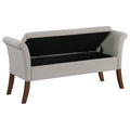 Farrah - Velvet Upholstered Rolled Arm Storage Bench