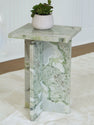 Deaconwell - White / Green - Accent Table