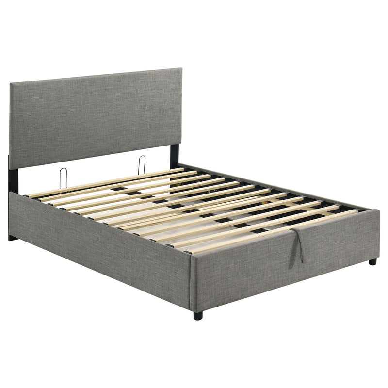 Reeves Upholstered Full Lift-Top Storage Platform Bed Grey