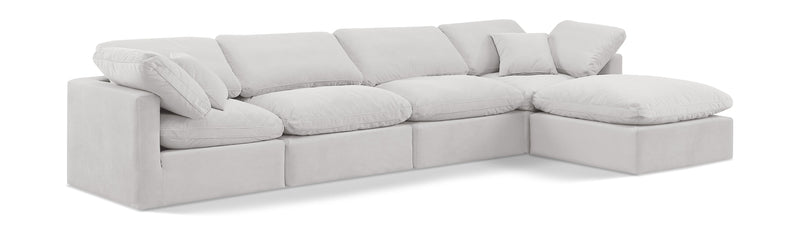 Indulge - Velvet 5 Piece Modular Sectional With Chaise