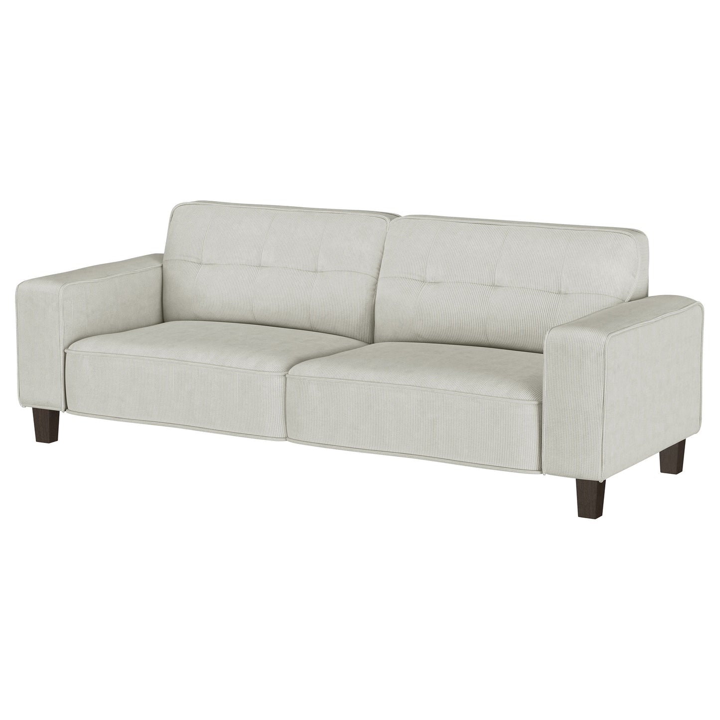 Deerhurst - Upholstered Track Arm Tufted Sofa - Greige